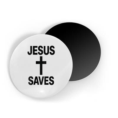 Jesus Saves Christian - Front And Back Design  Magnet