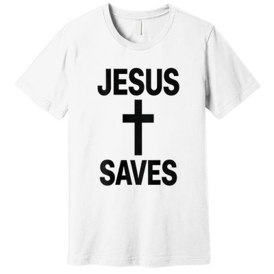 Jesus Saves Christian - Front And Back Design  Premium T-Shirt
