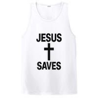 Jesus Saves Christian - Front And Back Design  PosiCharge Competitor Tank