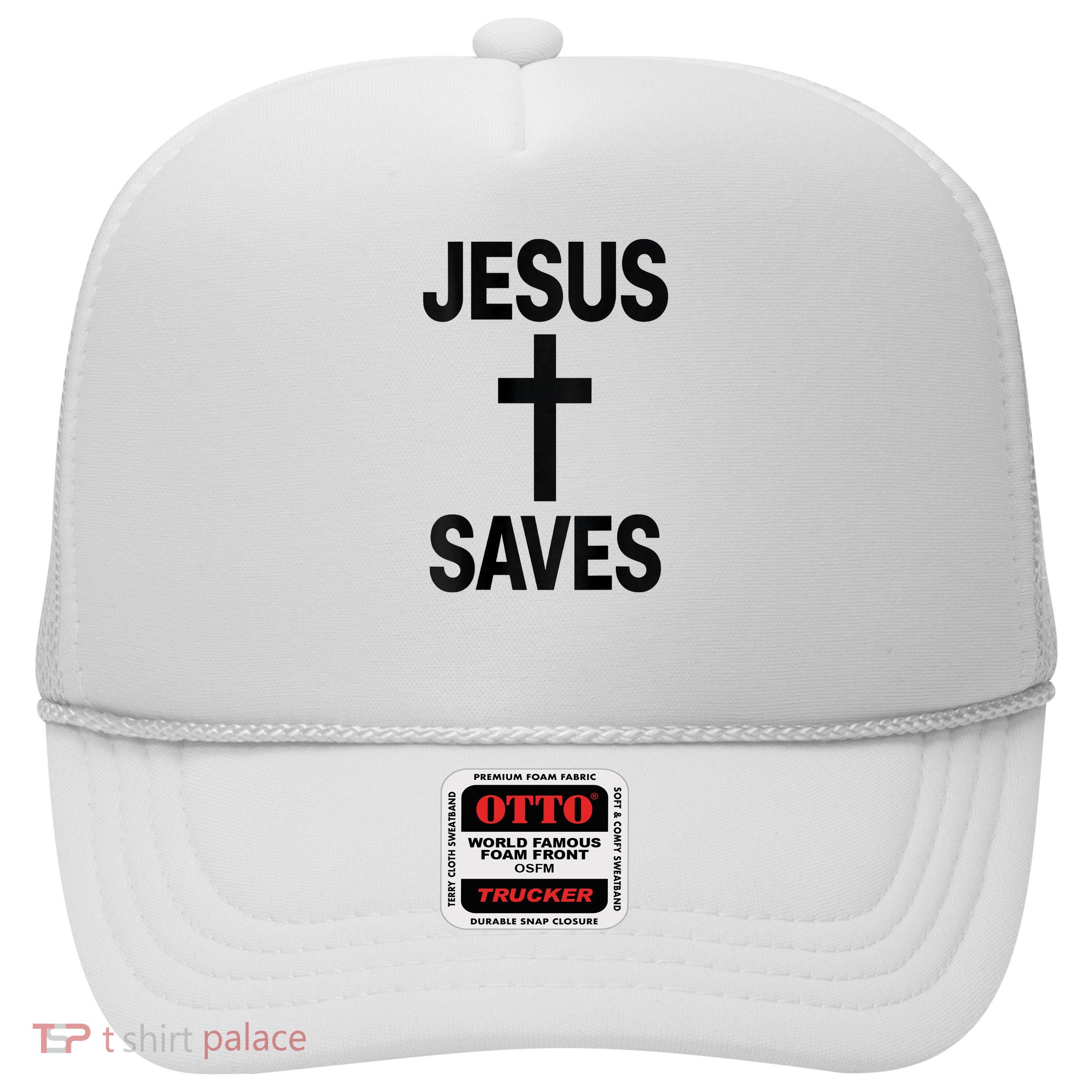 Jesus Saves Christian - Front And Back Design  Trucker Hat