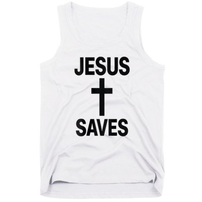 Jesus Saves Christian - Front And Back Design  Tank Top