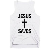 Jesus Saves Christian - Front And Back Design  Tank Top