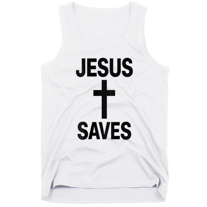 Jesus Saves Christian - Front And Back Design  Tank Top