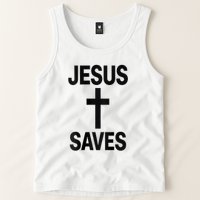 Jesus Saves Christian - Front And Back Design  Tank Top
