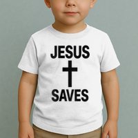 Jesus Saves Christian - Front And Back Design  Toddler T-Shirt