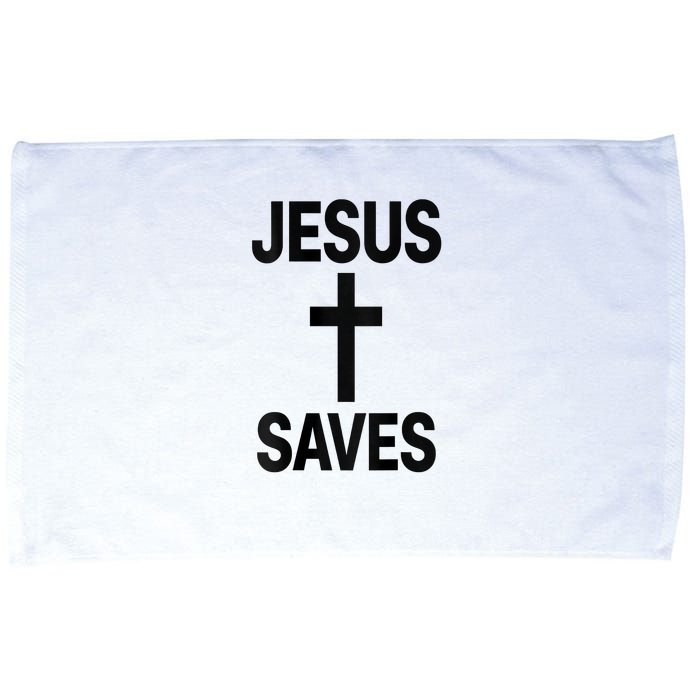 Jesus Saves Christian - Front And Back Design  Microfiber Hand Towel