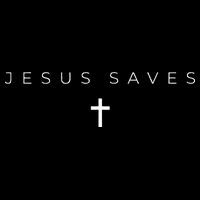 Jesus Saves Cross Subtle Christian Minimal Religious Faith Women's Crop Top Tee