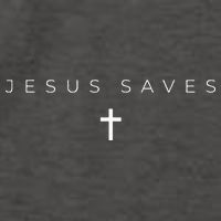Jesus Saves Cross Subtle Christian Minimal Religious Faith Vector Backpack