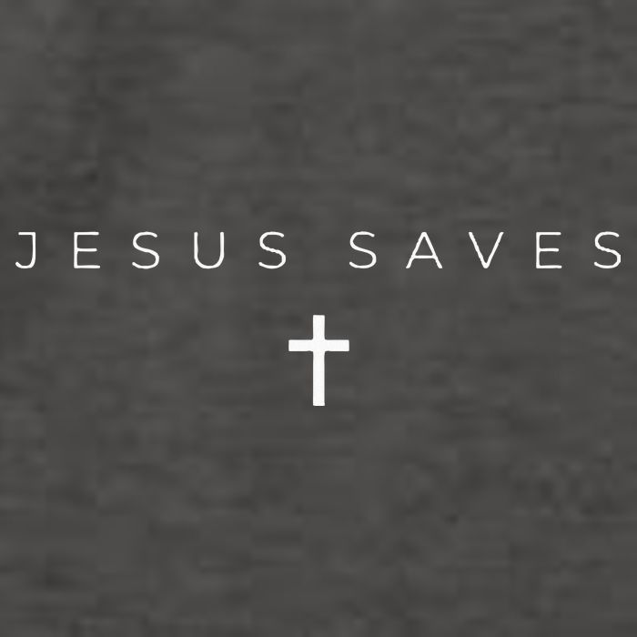 Jesus Saves Cross Subtle Christian Minimal Religious Faith Vector Backpack
