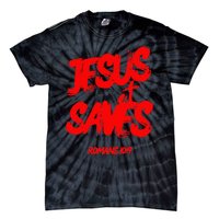 Jesus Saves Christian Faith Bold Red Letters And Cross Cute Tie-Dye T-Shirt