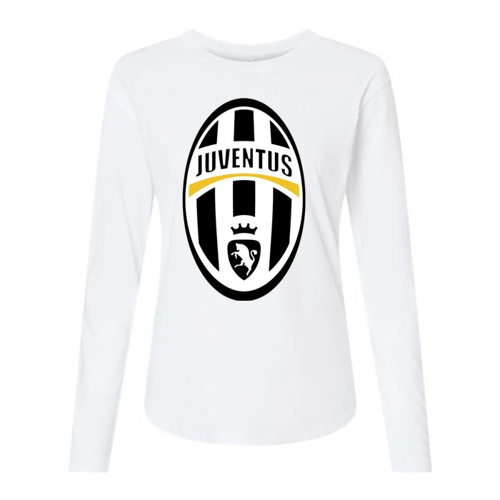 Juventus Sports Club Logo Womens Cotton Relaxed Long Sleeve T-Shirt