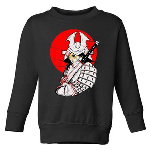 Japanese Samurai Cat Katana Japanese Bobtail Cat Anime Toddler Sweatshirt