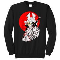 Japanese Samurai Cat Katana Japanese Bobtail Cat Anime Raglan Sweatshirt