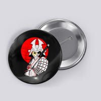 Japanese Samurai Cat Katana Japanese Bobtail Cat Anime Raglan Button