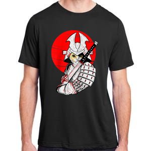 Japanese Samurai Cat Katana Japanese Bobtail Cat Anime Raglan Adult ChromaSoft Performance T-Shirt