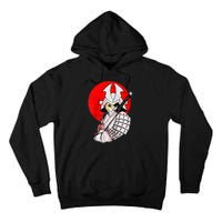 Japanese Samurai Cat Katana Japanese Bobtail Cat Anime Raglan Tall Hoodie