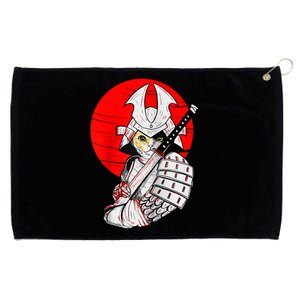 Japanese Samurai Cat Katana Japanese Bobtail Cat Anime Raglan Grommeted Golf Towel