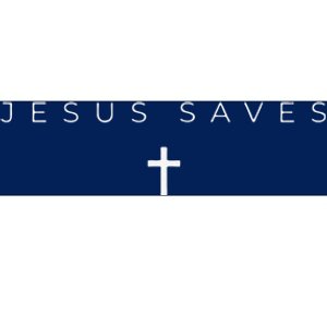 Jesus Saves Cross Subtle Christian Minimal Religious Faith Bumper Sticker