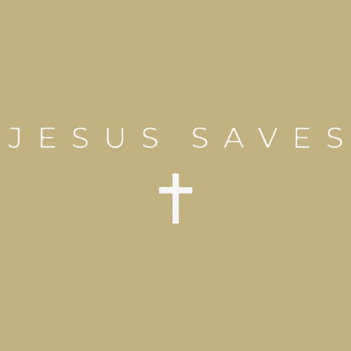 Jesus Saves Cross Subtle Christian Minimal Religious Faith Long Sleeve Shirt