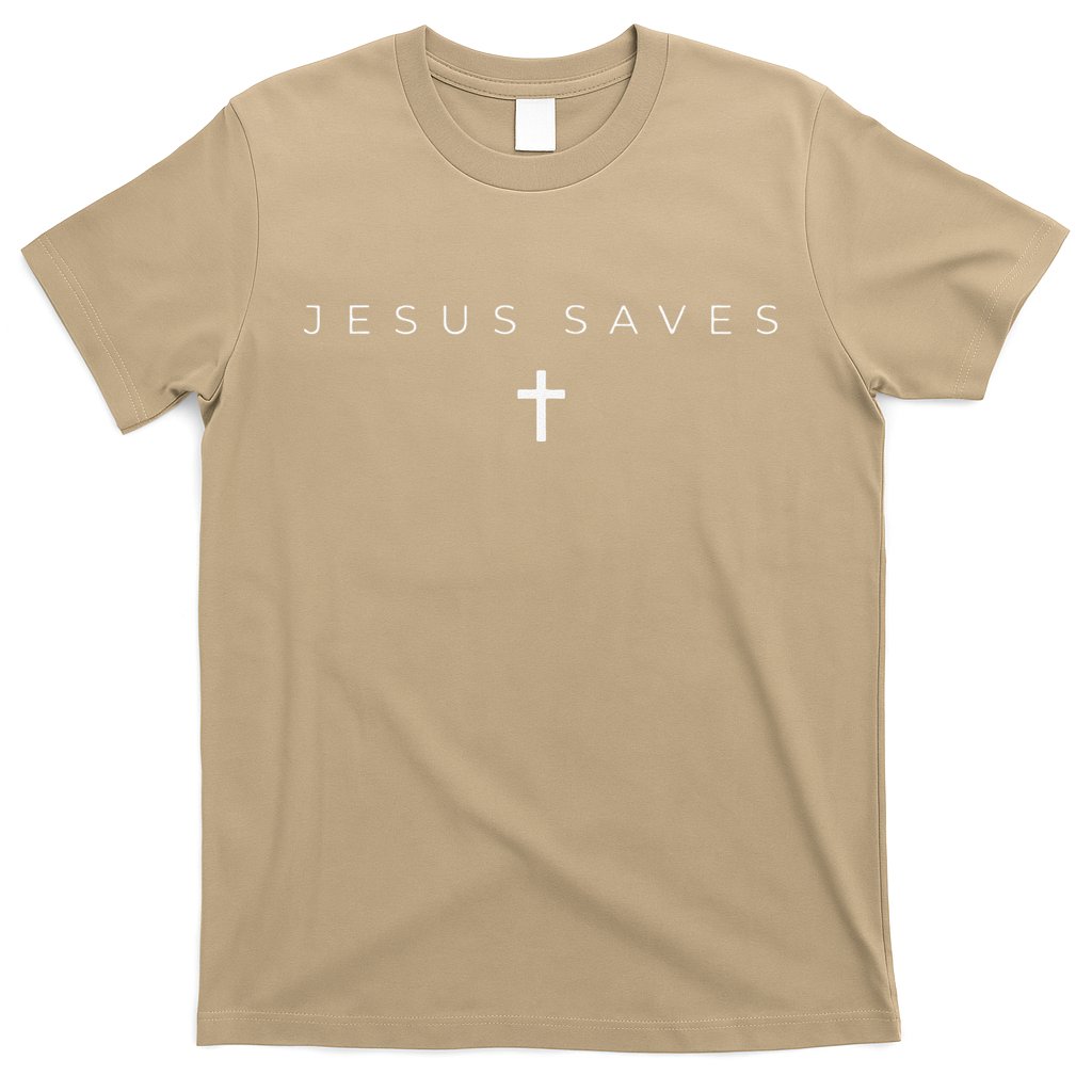 Jesus Saves Cross Subtle Christian Minimal Religious Faith T-Shirt