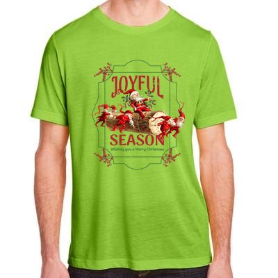 Joyful Season Christmas Season Santa And Elves Adult ChromaSoft Performance T-Shirt