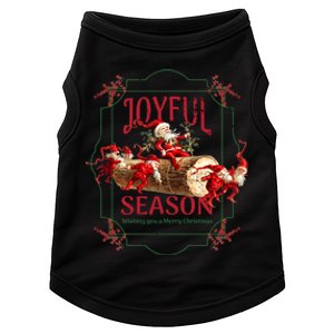 Joyful Season Christmas Season Santa And Elves Doggie Tank