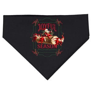 Joyful Season Christmas Season Santa And Elves USA-Made Doggie Bandana