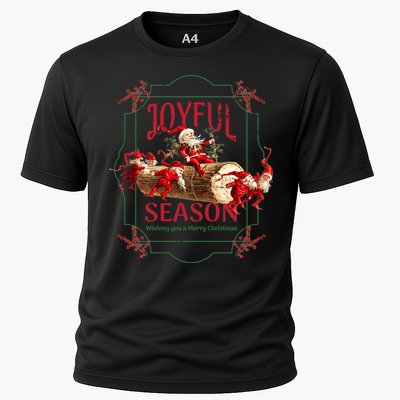 Joyful Season Christmas Season Santa And Elves Cooling Performance Crew T-Shirt