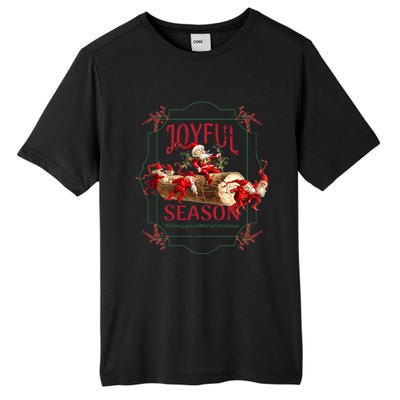 Joyful Season Christmas Season Santa And Elves Tall Fusion ChromaSoft Performance T-Shirt