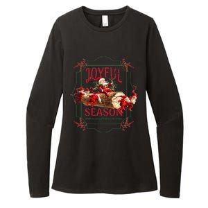 Joyful Season Christmas Season Santa And Elves Womens CVC Long Sleeve Shirt