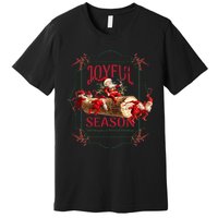 Joyful Season Christmas Season Santa And Elves Premium T-Shirt