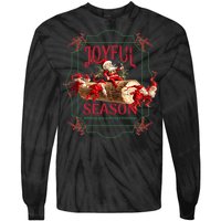 Joyful Season Christmas Season Santa And Elves Tie-Dye Long Sleeve Shirt