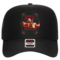 Joyful Season Christmas Season Santa And Elves Trucker Hat