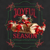 Joyful Season Christmas Season Santa And Elves Trucker Hat