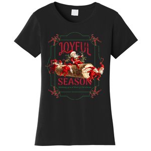 Joyful Season Christmas Season Santa And Elves Women's T-Shirt