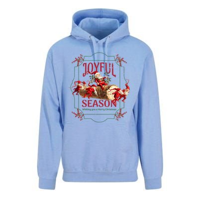 Joyful Season Christmas Season Santa And Elves Unisex Surf Hoodie