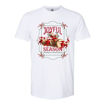 Joyful Season Christmas Season Santa And Elves Softstyle CVC T-Shirt