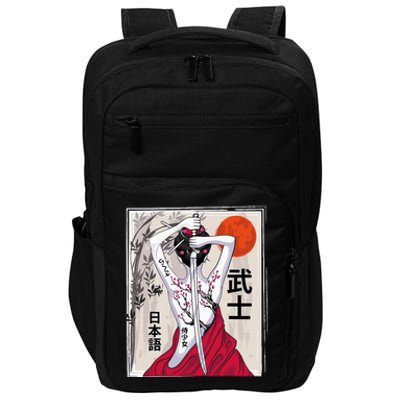 Japanese Samurai Culture Scenery Vintage Sakura Cherry Impact Tech Backpack