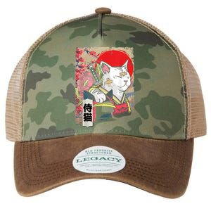 Japanese Samurai Cat Warrior Japan Ninja Kitten Legacy Tie Dye Trucker Hat