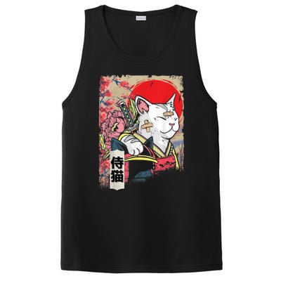 Japanese Samurai Cat Warrior Japan Ninja Kitten PosiCharge Competitor Tank