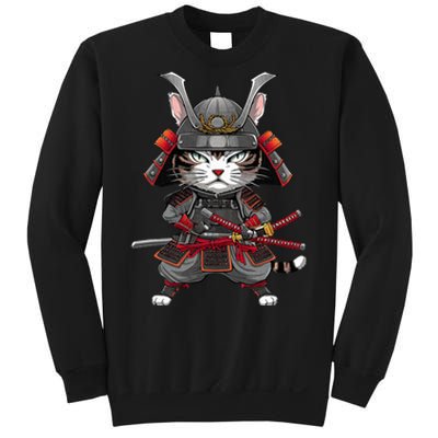 Japanese Samurai Cat Funny Parody Japanese Sweatshirt