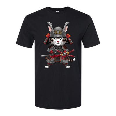 Japanese Samurai Cat Funny Parody Japanese Softstyle® CVC T-Shirt