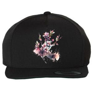 Japan Sakura Cherry Blossoms In Spring Gift Wool Snapback Cap