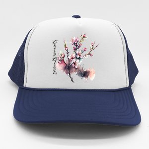 Japan Sakura Cherry Blossoms In Spring Gift Trucker Hat