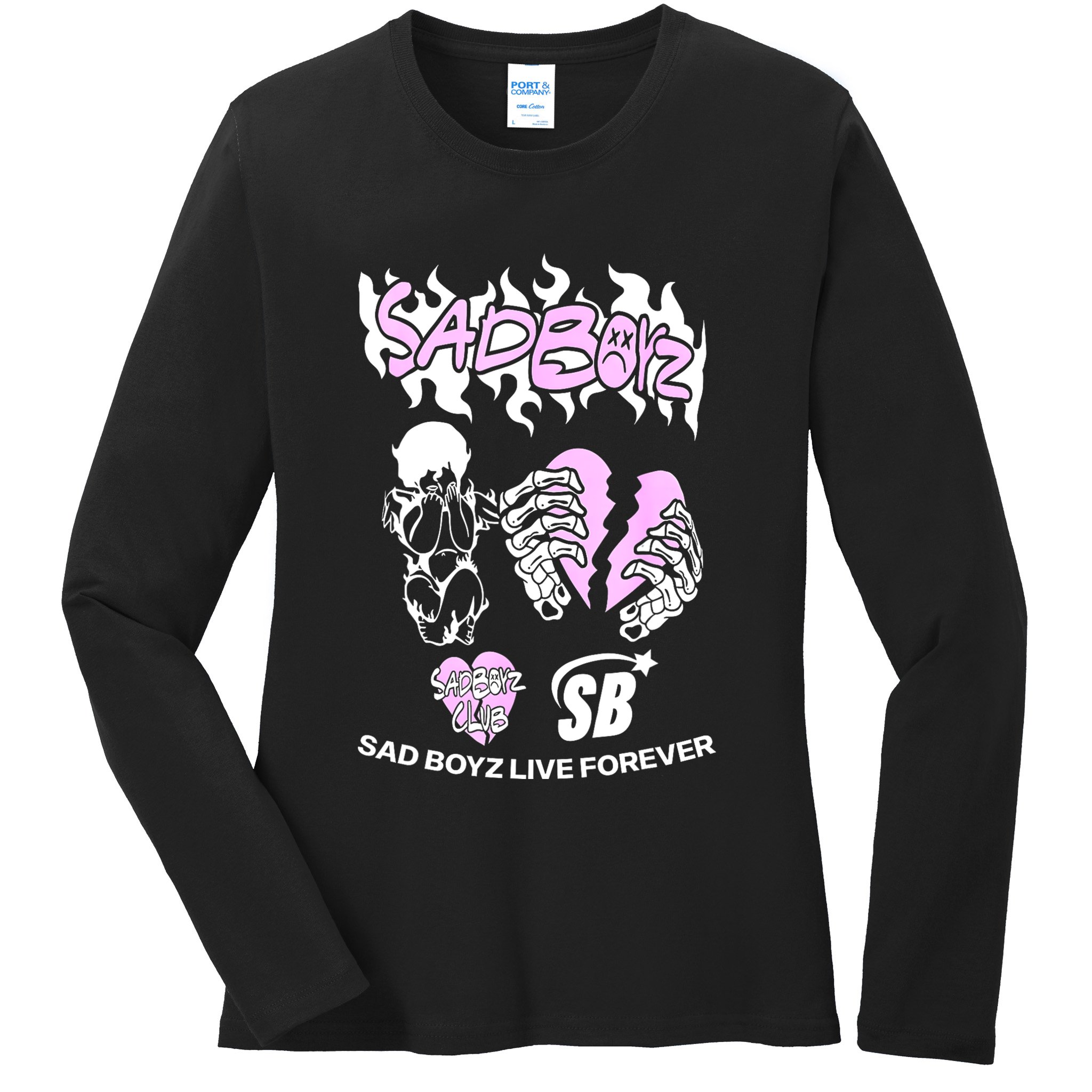 Junior Sadboyz Corridos Tumbados H Belicos Mexico Music Ladies Long Sleeve Shirt