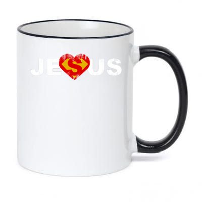 Jesus Superhero Christianity 11oz Black Color Changing Mug