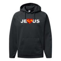 Jesus Superhero Christianity Performance Fleece Hoodie