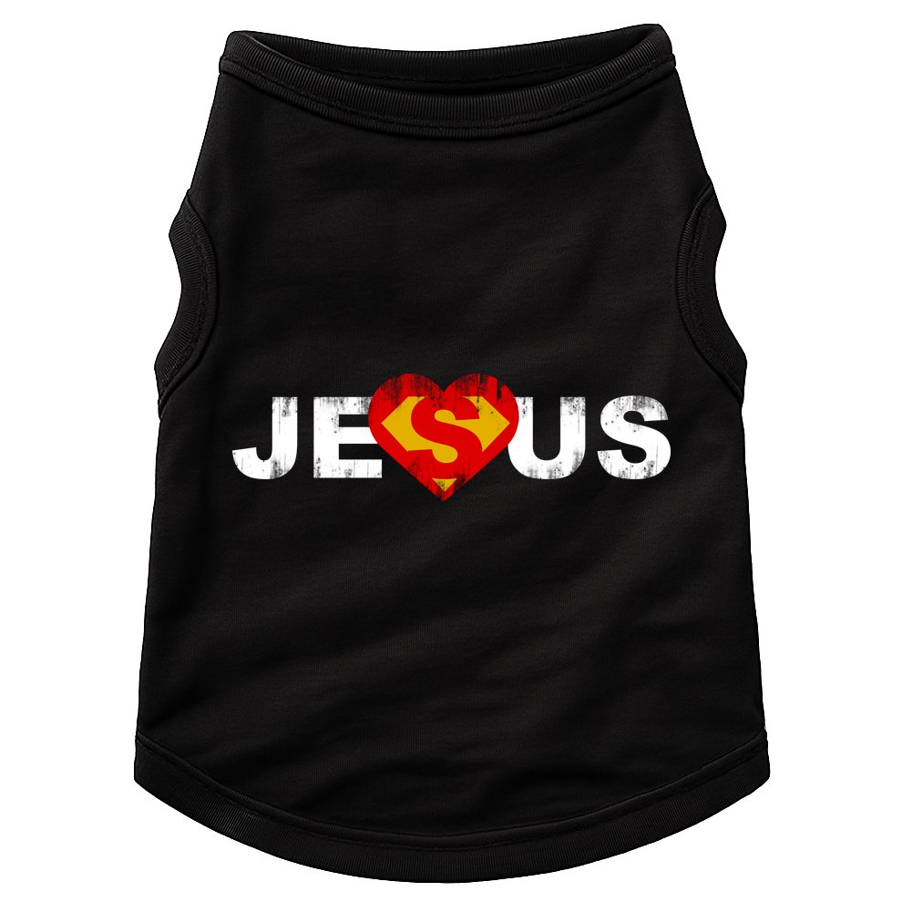 Jesus Superhero Christianity Doggie Tank