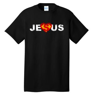 Jesus Superhero Christianity Tall T-Shirt