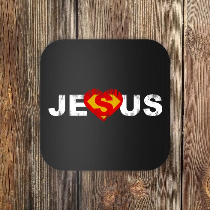 Jesus Superhero Christianity Coaster